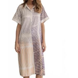 NEW JOH jay tercel linen dress in white